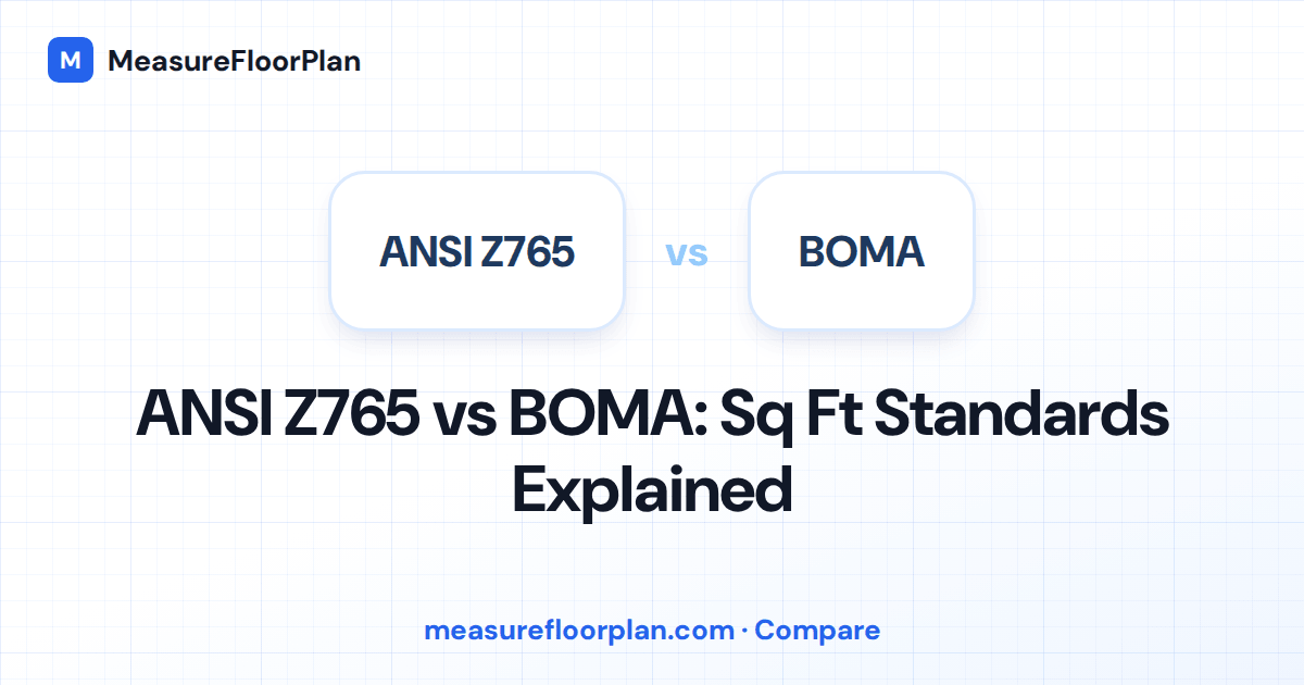 ANSI Z765 vs BOMA: Which Square Footage Standard Applies to Your Property?