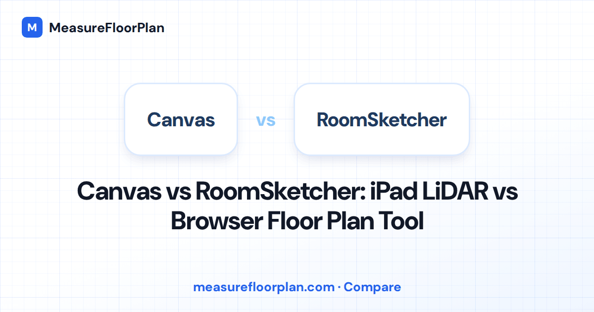 Canvas vs RoomSketcher: iPad LiDAR vs Browser Floor Plan Tool