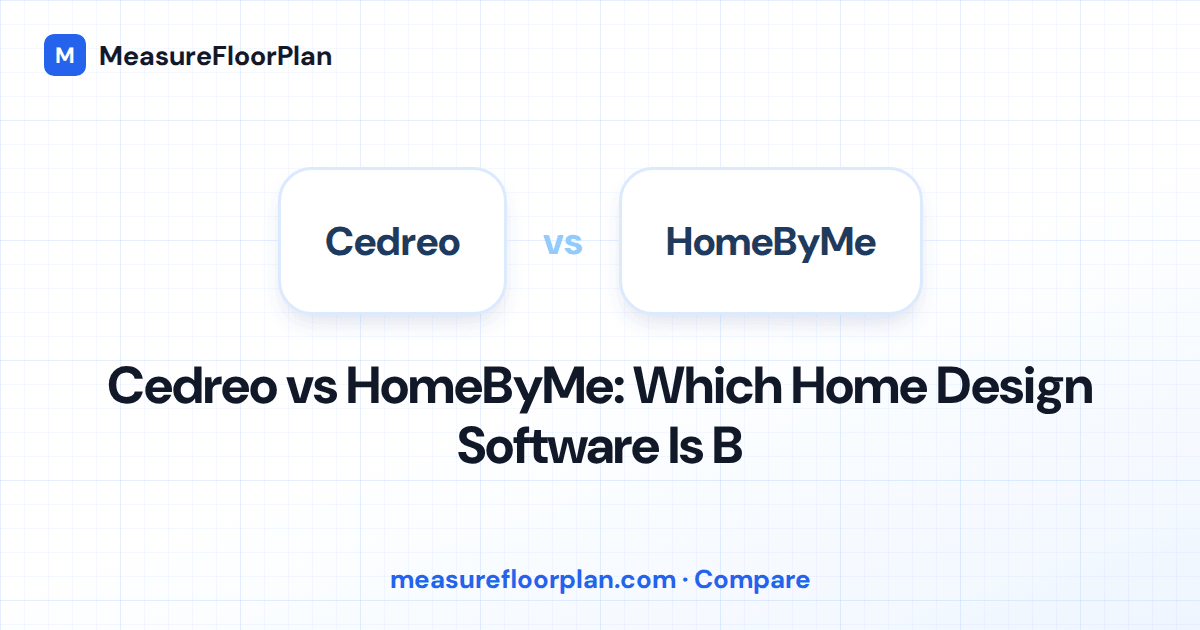 Cedreo vs HomeByMe: Which 3D Home Design Tool Is Right for You?