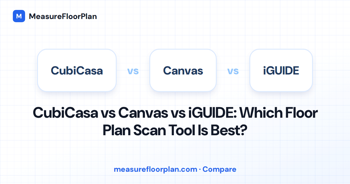 CubiCasa vs Canvas vs iGUIDE: Which Floor Plan Scanning Tool Is Best for Appraisers?