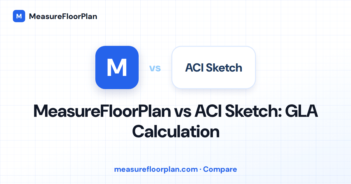 MeasureFloorPlan vs ACI Sketch: GLA Calculation for Appraisers
