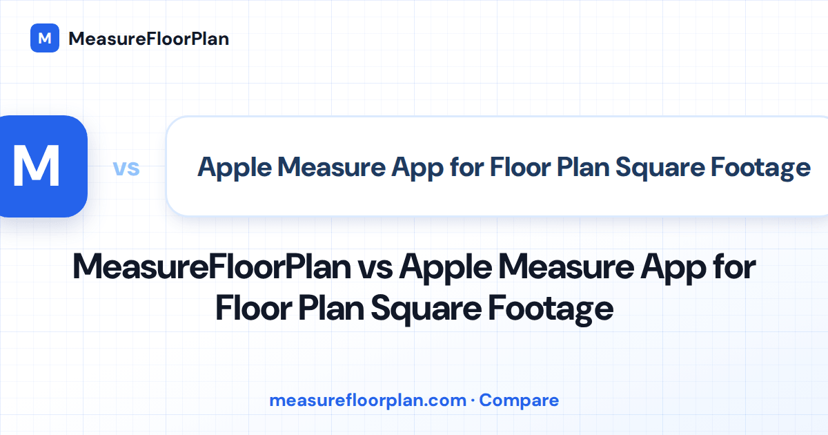 MeasureFloorPlan vs Apple Measure App for Floor Plan Square Footage