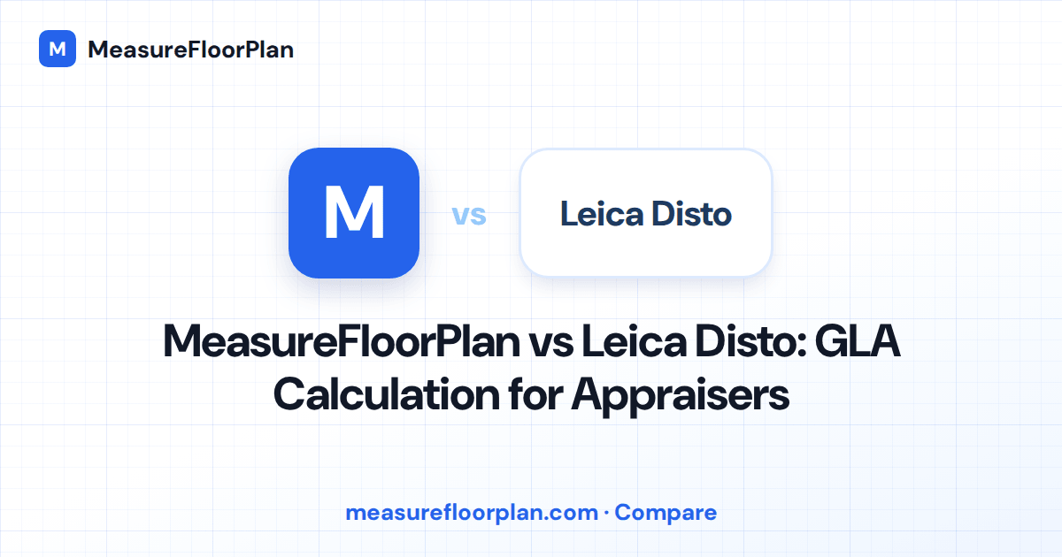 MeasureFloorPlan vs Leica Disto: GLA Calculation for Appraisers