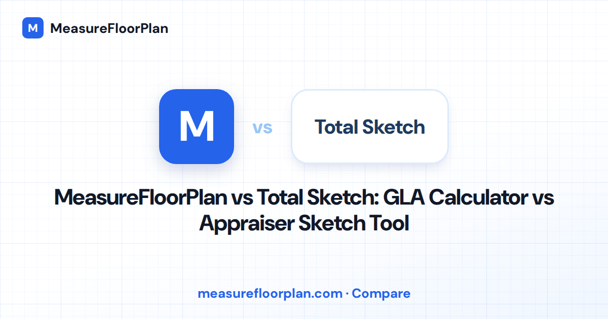 MeasureFloorPlan vs Total Sketch: GLA Calculator vs Appraiser Sketch Tool