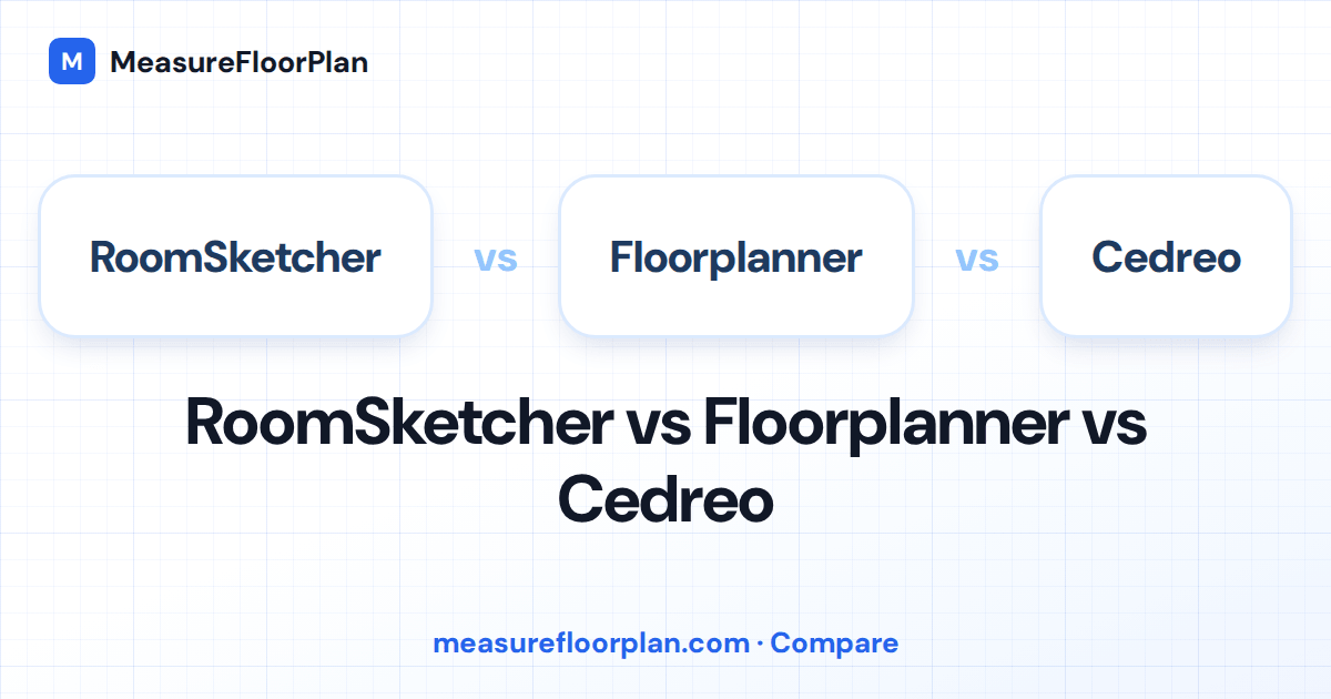 RoomSketcher vs Floorplanner vs Cedreo: Which Floor Plan Tool Is Right for You?