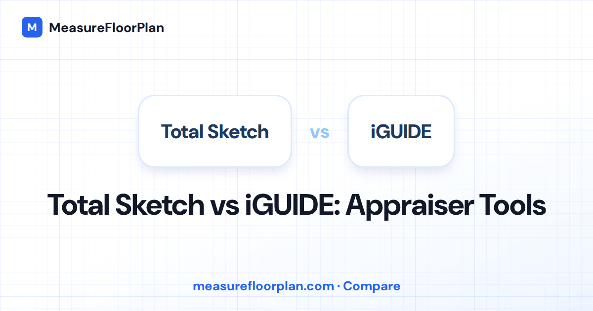 Total Sketch vs iGUIDE: Appraiser Floor Plan Tools Compared