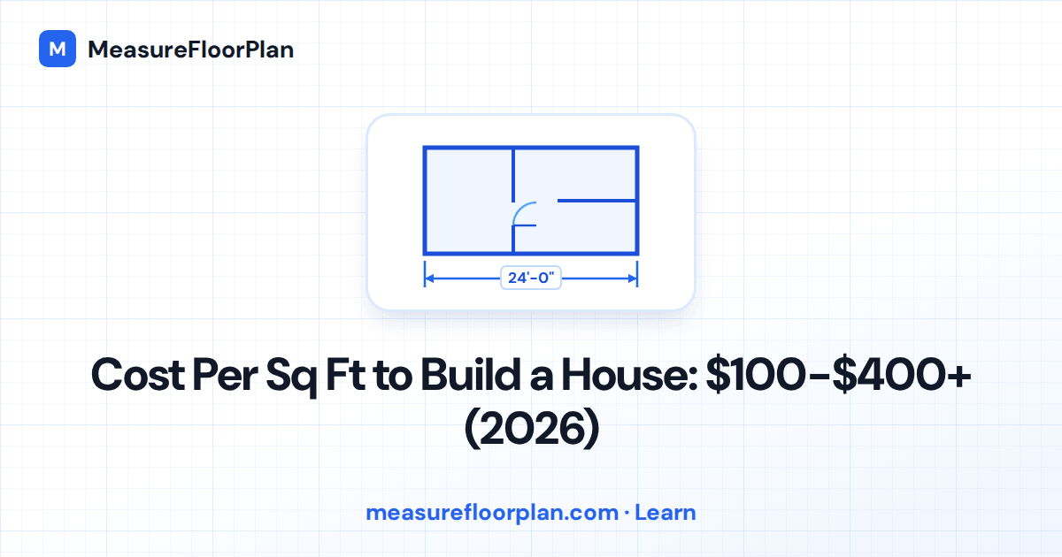 Cost Per Square Foot to Build a House (2026 Data)