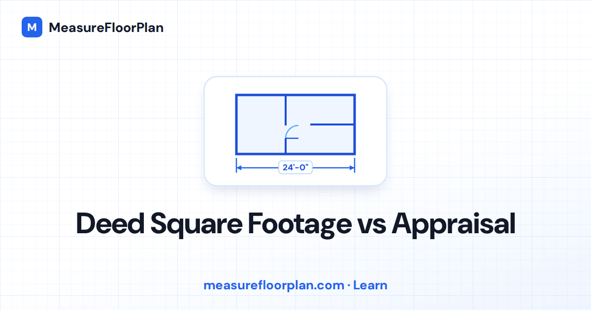 Deed Square Footage vs Appraisal: Why the Numbers Are Different